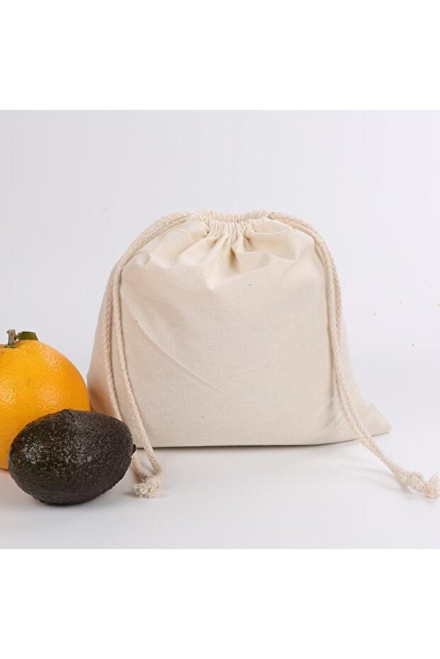 Cloth Bag Raw Cloth Drawstring Storage Pouch for Pulses, Vegetables, Fruits, Shopping (FOR 1 PIECE)