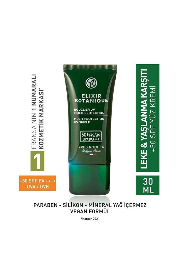 50+ Spf Yüz Kremi - Yaşlanma Karşıtı Bitkisel Antioksidan Bakım / Elixir Botanique 30 ml - 1