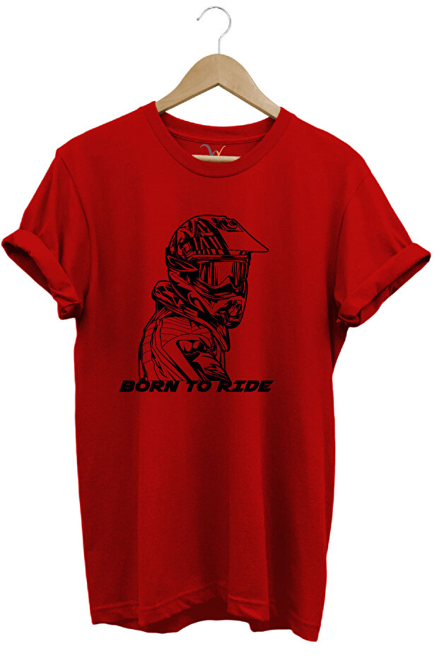 Motorcycle Rider Special Design Gift Born to Ride Printed Summer 100% Cotton T-Shirt