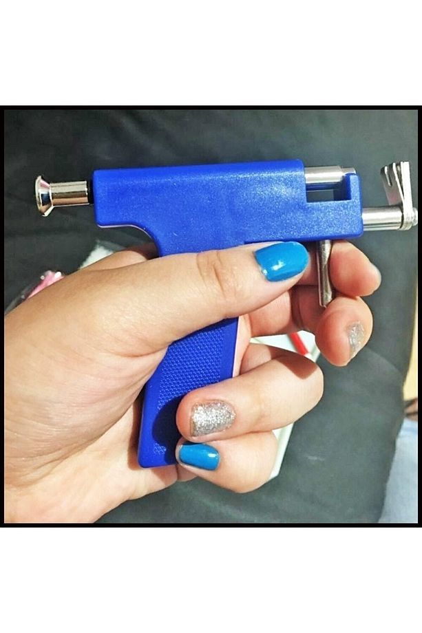 Kulak Delme Tabancası Ve 98 Adet Küpe Delme Küpesi Kulak Deldirme Deldirtmek Piercing - 5