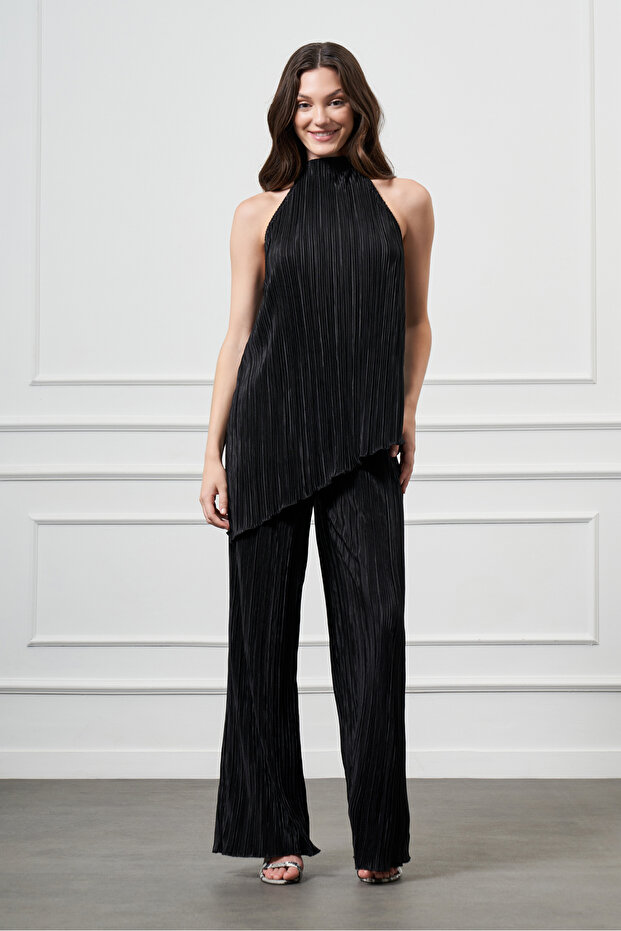 Sırt Dekolteli Asimetrik Bluz - 5