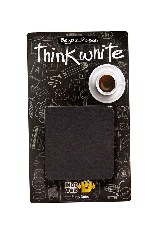 Think White Siyah Yapışkanlı Not Kağıdı - 3