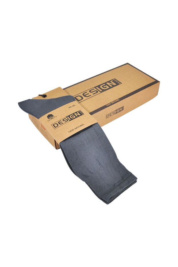 Men's Smoked 100% Cotton Socks (6 Pairs) in Special Box