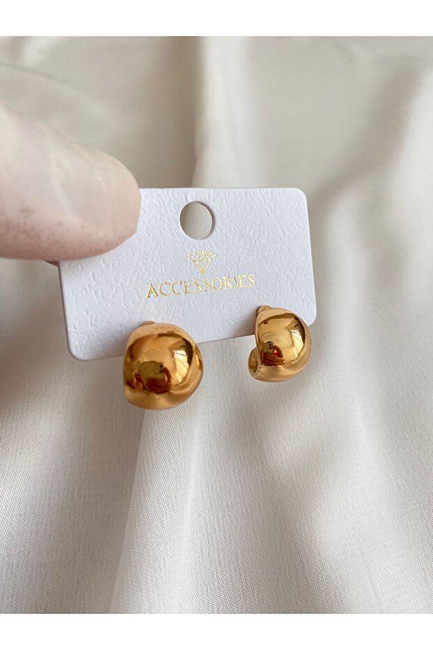 Minimal Kadın Bombe Küpe - 3