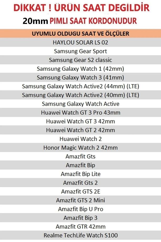 Huawei Watch Gt2 Gt3 42mm Uyumlu 20mm Silikon Yumuşak Doku Kordon Kayış - 3