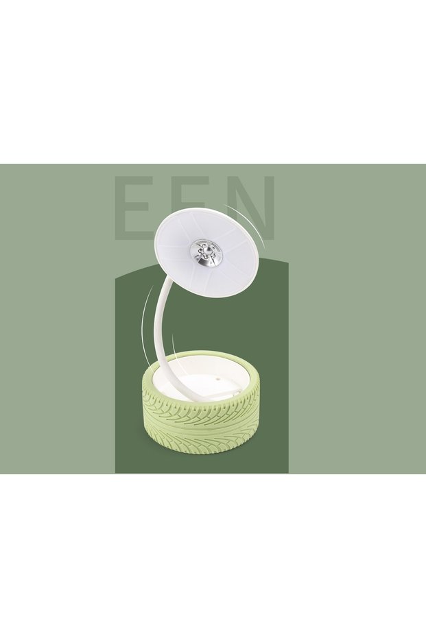 Wheel Table Lamp, Green, 20X9,