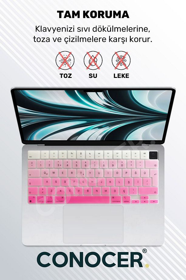 Macbook Air Pro M1-M2 Klavye Koruyucu A2681 A2442 A2779 A2485 A2780 A2941 Türkçe - 2