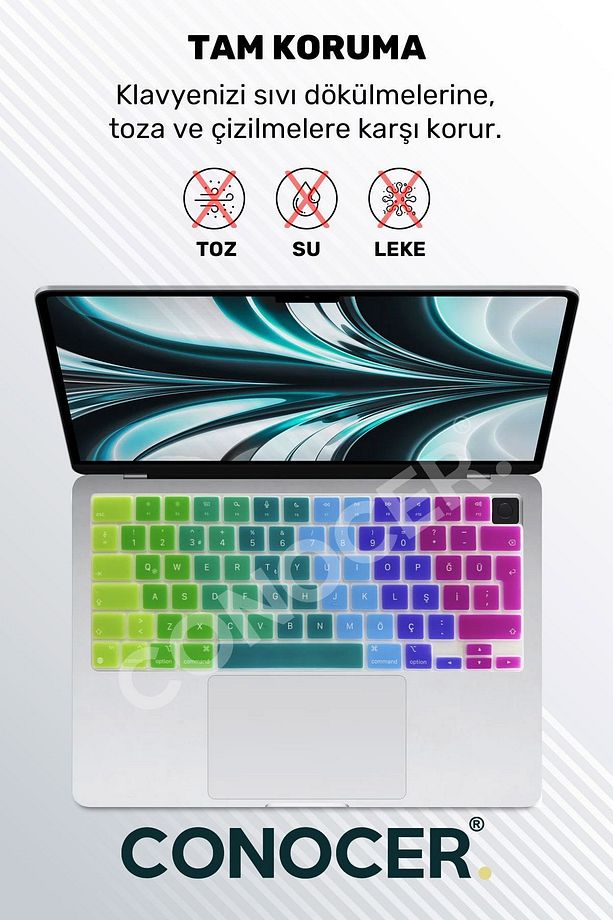Macbook Air Pro M1-M2 Klavye Koruyucu A2681 A2442 A2779 A2485 A2780 A2941 Türkçe - 2