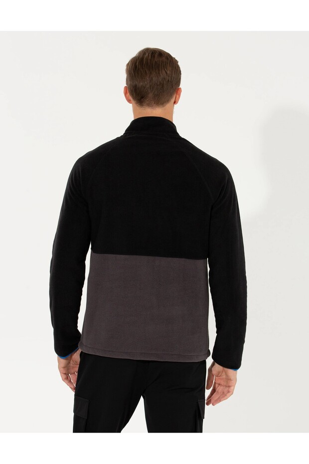 Siyah Regular Fit Sweatshirt - 5