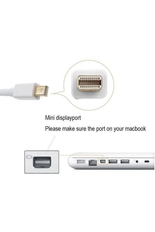 Macbook Ile Uyumlu Mini Displayport Dönüştürücü Hdmı Çıkışlı Yüksek Kalite - 3