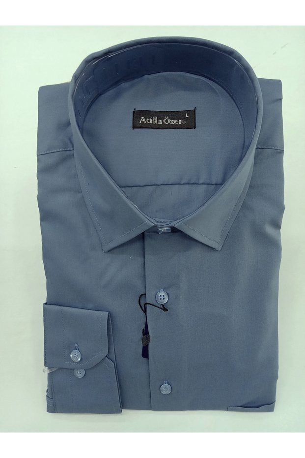 Classic Loose Comfortable Fit Ironable Fabric Single Pocket Long Sleeves