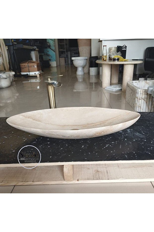 Traverten Elips Lavabo - 2