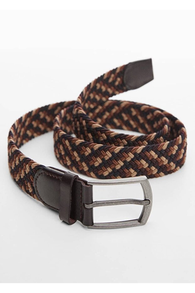 Renkli örgülerle elastik kemer - 4