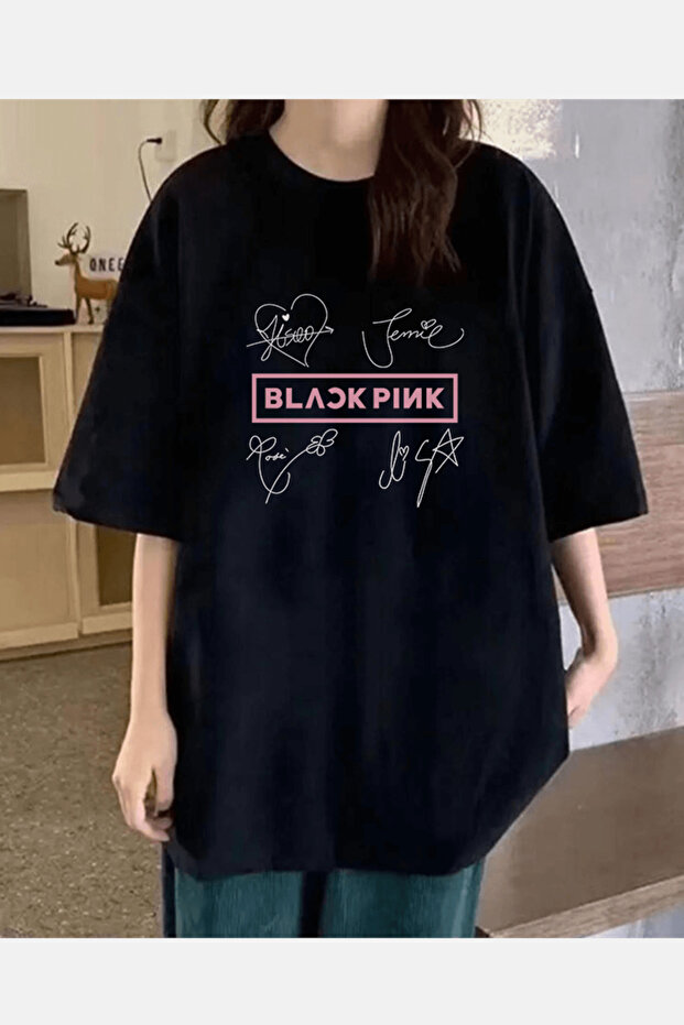Black Pink İmza Tişört - 1