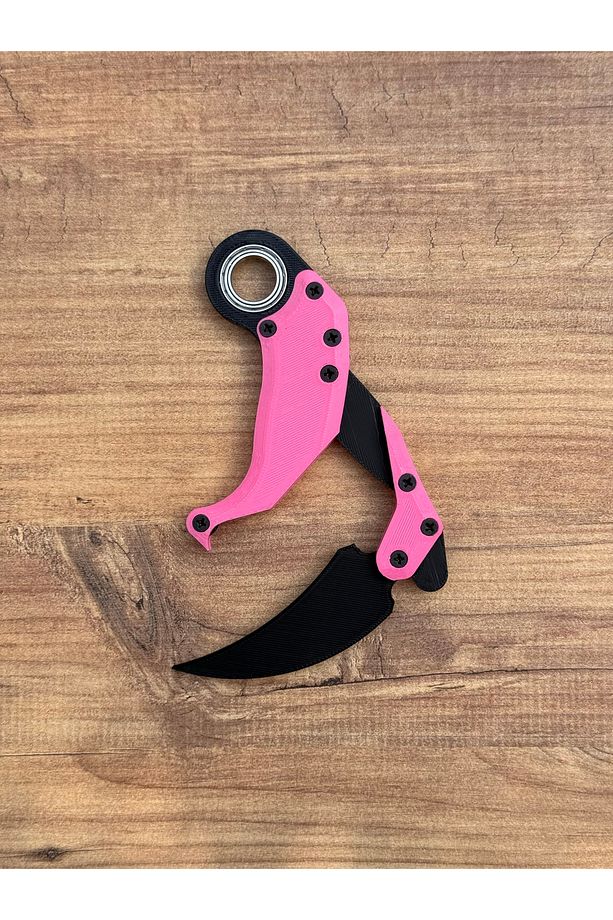 Gravity Karambit Rulmanlı, Plastik - Siyah Pembe (Rulmanlı) - 4