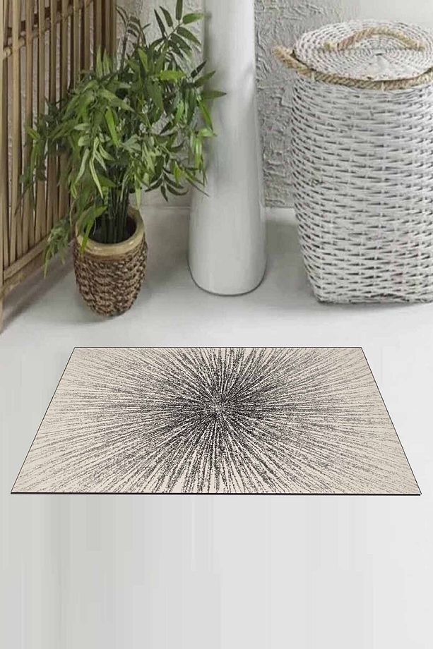Hasır Jüt Sisal Desenli Baskılı Modern İç ve Dış Kapı Önü Paspası Jtskp-9 - 1