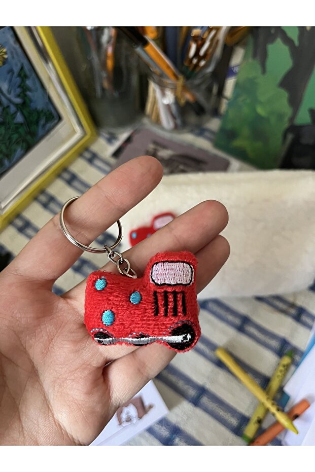 Cute Red Train Plush Kawaii Keychain Bag and Wallet Accessory Gift (1 Piece)