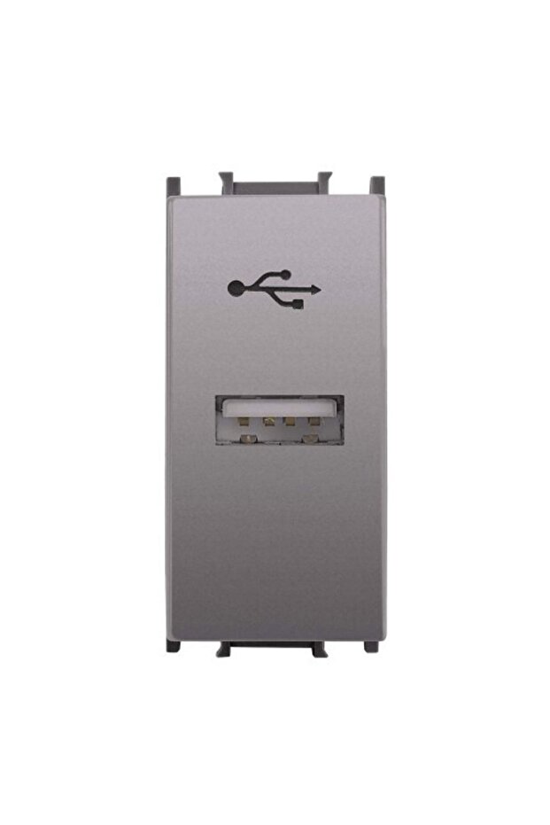 Viko Thea وحدات أنثراسايت 1 متر آلية موصل USB + زر / غطاء