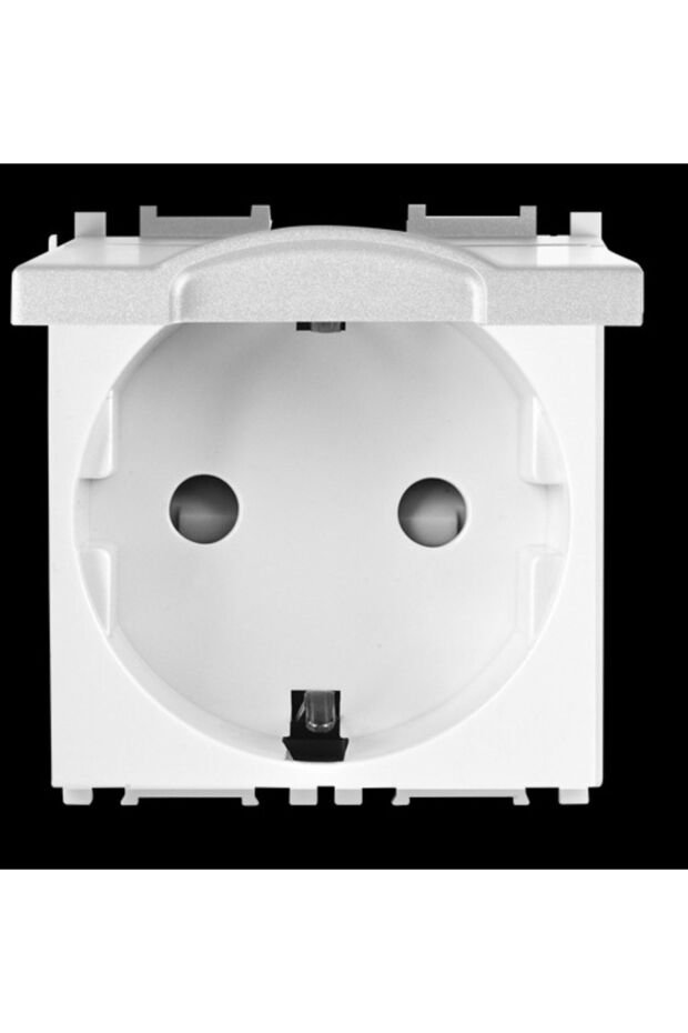 Viko Modular غطاء أبيض غير شفاف مقبس أرضي قاعدة + غطاء 2 متر - Wvtt22101wh-tr