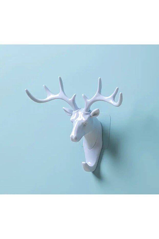 Deer Head Wall Hanger - 3 Different Colors - Perforation Free Hanging, Strong Load-Bearing Capacity