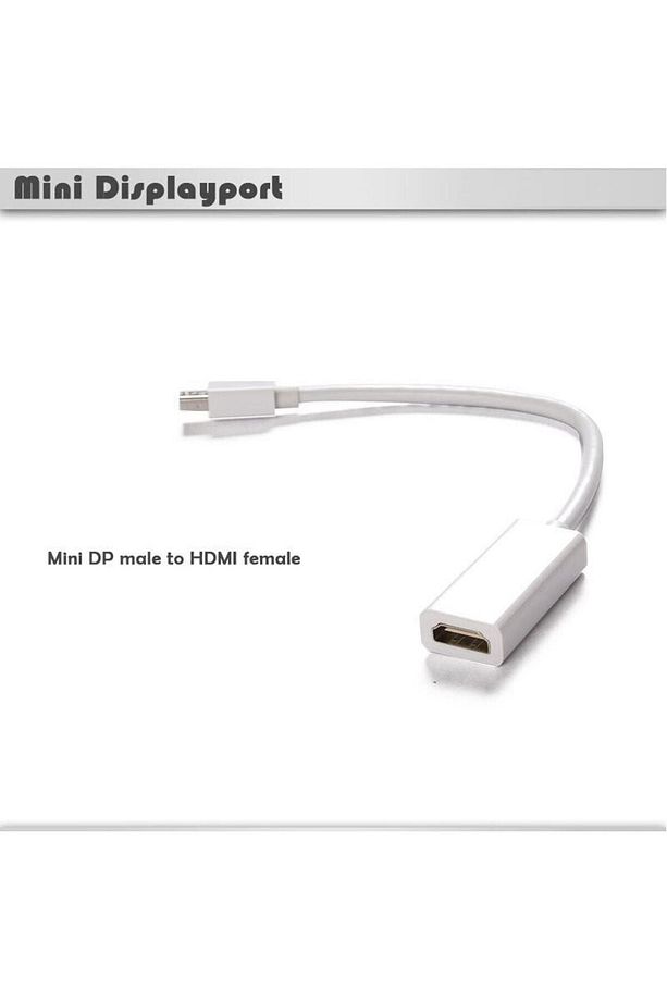 Macbook Ile Uyumlu Mini Displayport Dönüştürücü Hdmı Çıkışlı Yüksek Kalite - 6