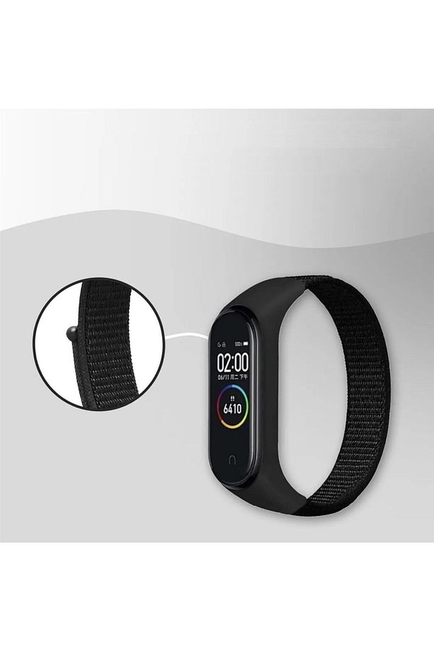 Xiaomi Mi Band 3/4/5/6/7 Uyumlu Hasır Dokuma Yüksek Kalite Kordon Kayış - 4