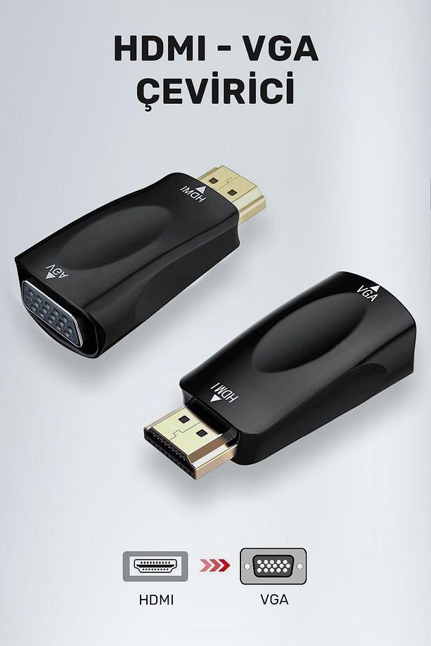 Hdmi to Vga Çevirici Dönüştürücü Adaptör - 1