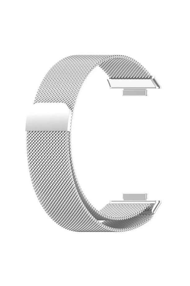 Huawei Watch Fit 2 Uyumlu Hasır Metal Örgü Işlemeli Mıknatıslı Kordon Kayış - 2