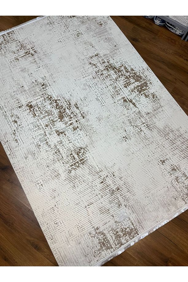 Saten Bambu Şık Modern Makine Halısı Kahve - 1