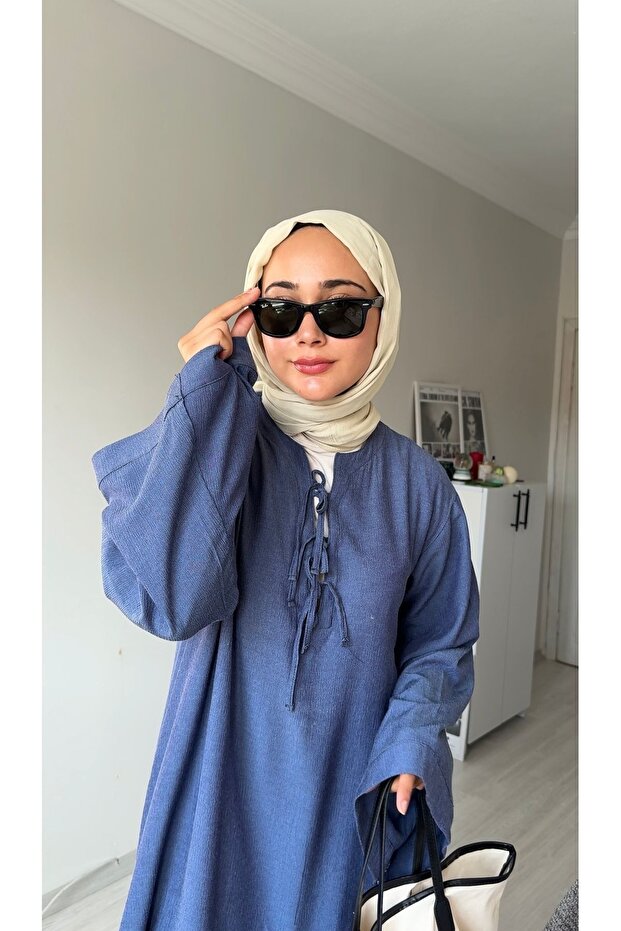 FRESİA ELBİSE İNDİGO - 2