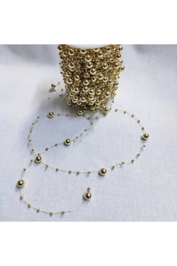 Golden Fringed Pearl - Christmas Tree Ornament (3 Meters) – Christmas Ornament