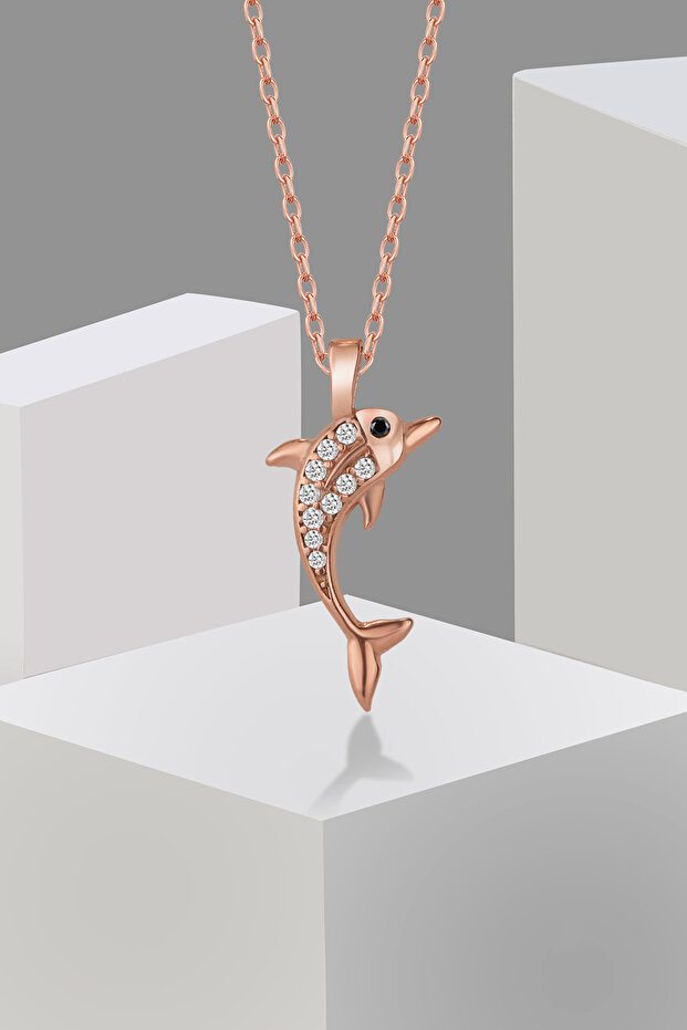 925 Ayar Gümüş Yunus Kolye - 2