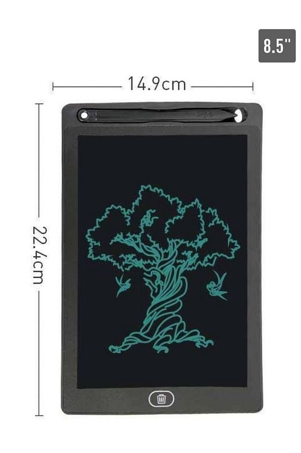 Grafik Digital Çocuk Yazı Tahtası Çizim Tableti Lcd 8.5 Inc Yüksek Kalite Siyah - 2