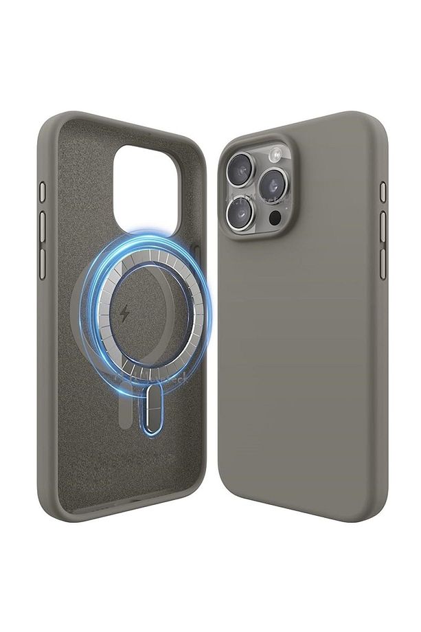İphone 15 Pro Max Kılıf Yumuşak Renkli Lansman Silikon Magsafe Şarj Destekli Liguid Premium Kapak - 1