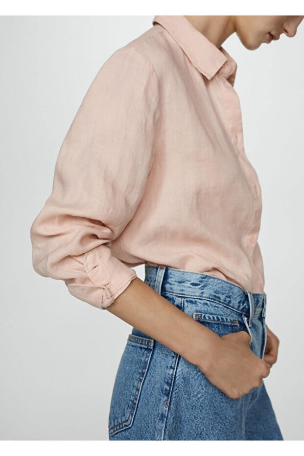 %100 keten gömlek - 1