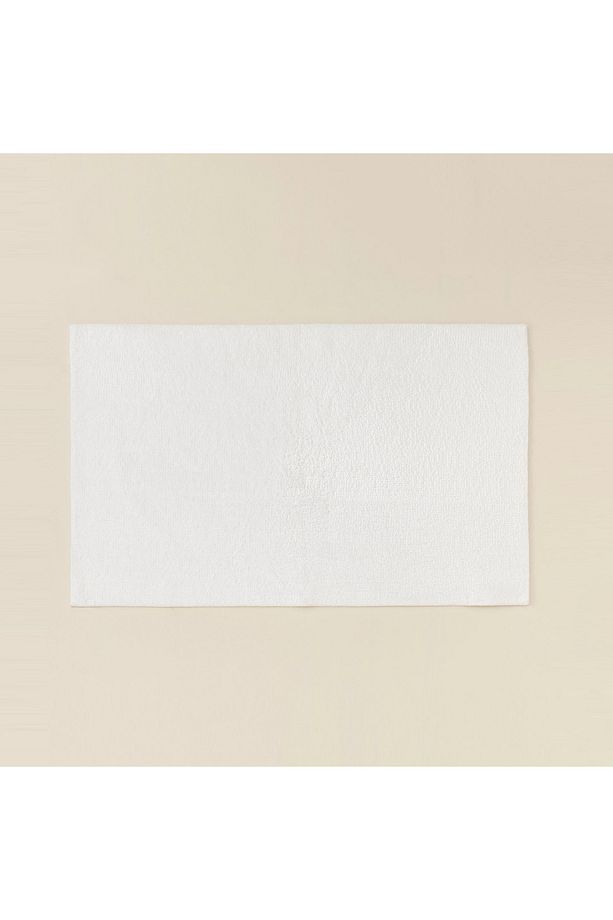 Bamboo Solid Banyo Paspası 40x60 Cm Beyaz - 1
