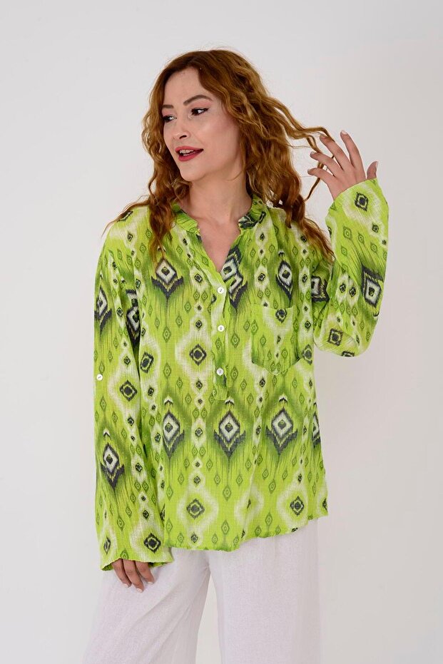 83931 Geometric Patterned Shirt - 2