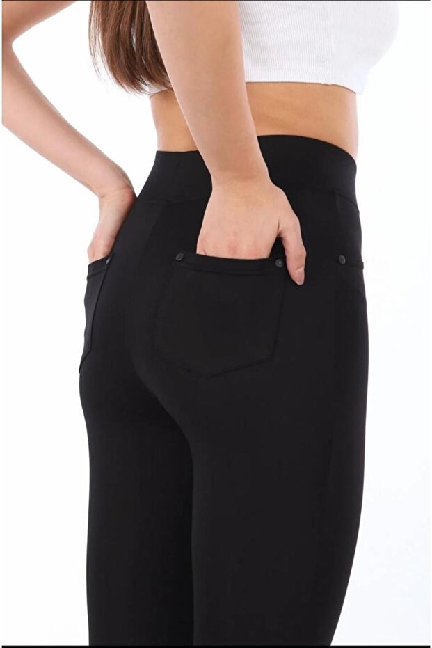 KADIN ÇELİK ÖRME PANTOLON TAYT - 3