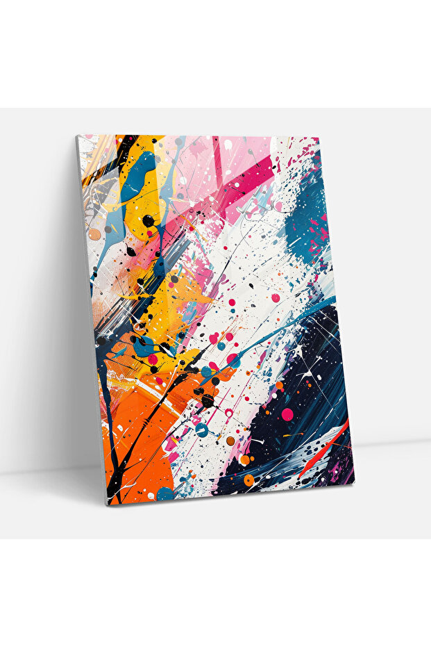 Fun Rhythm Glass Print, Action Painting, Wall Decoration
