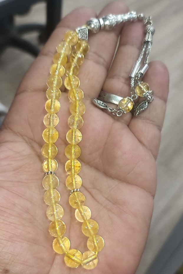 8 mm Natural Citrine Stone Natural Rosary