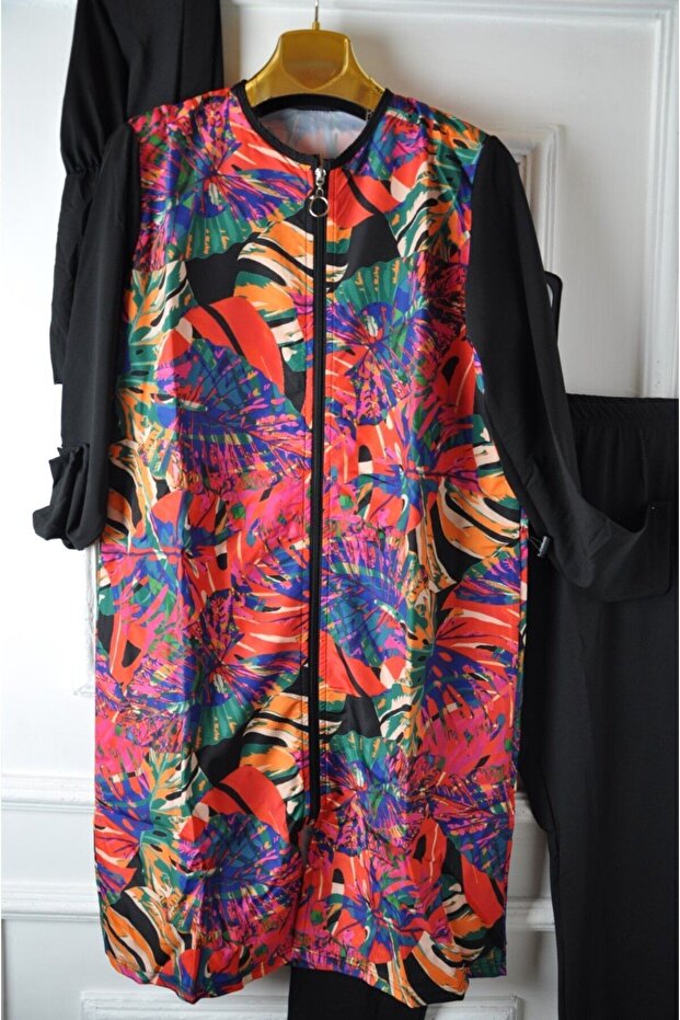 Digital Patterned Swimsuit - 1