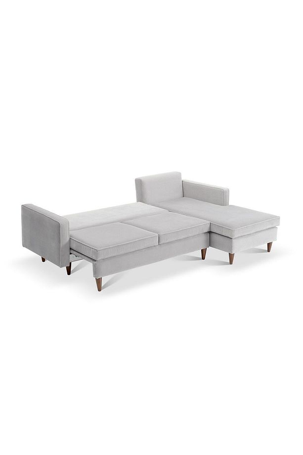 Cord Rio Gri R+2 Sol Köşe Koltuk Takımı, İskandinav , Konforlu Salon ve Oturma Odaları için - 7
