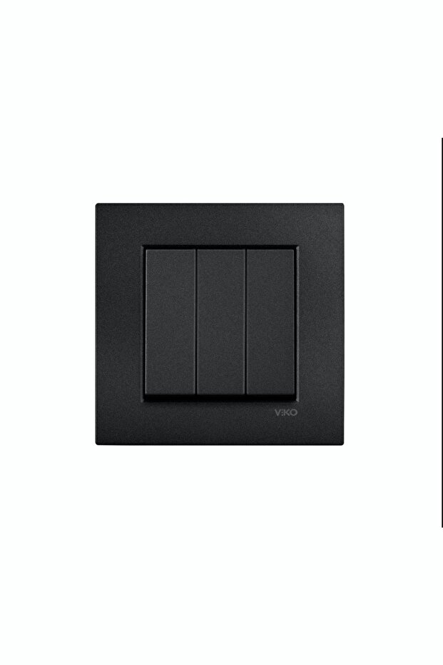 Viko Artline Novella/Trenda Black Triple Switch Button
