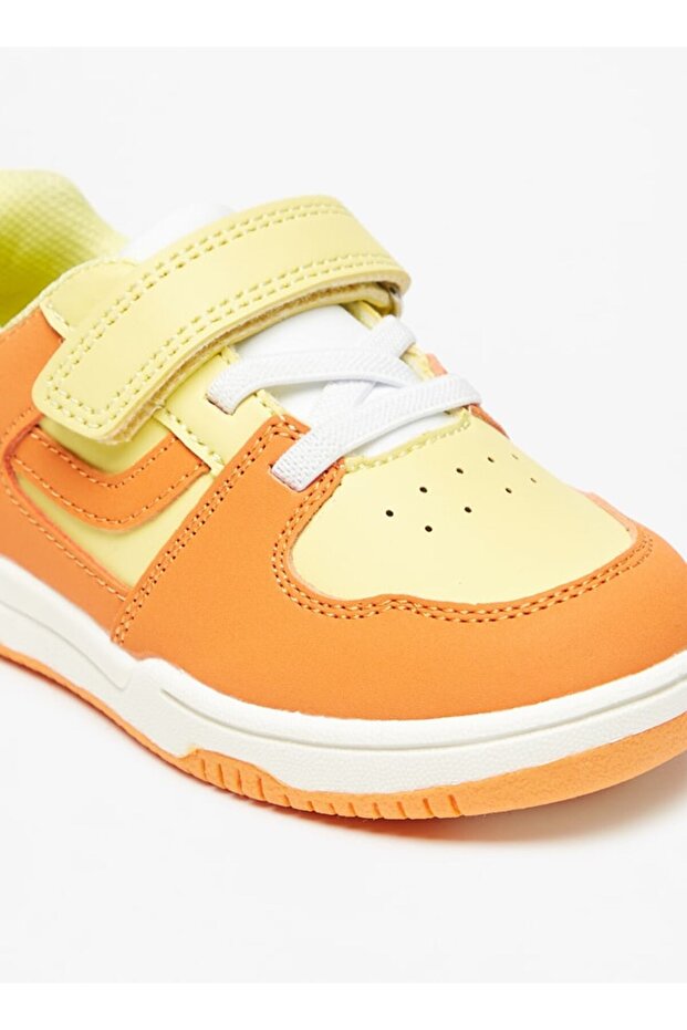 Colourblock Sneakers with Hook and Loop Closure - 5