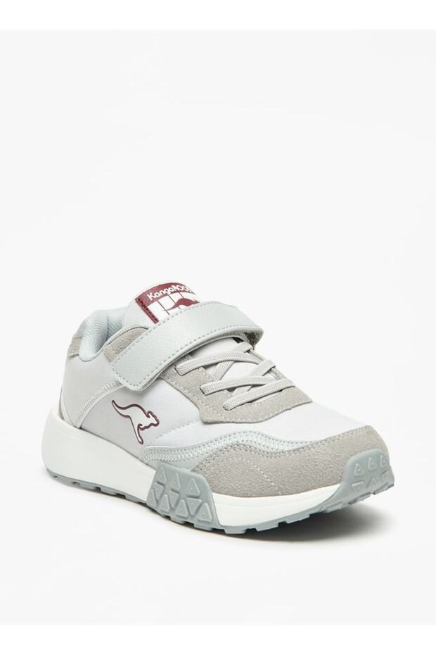 Boys' Logo Embossed Walking Shoes with Hook and Loop Closure