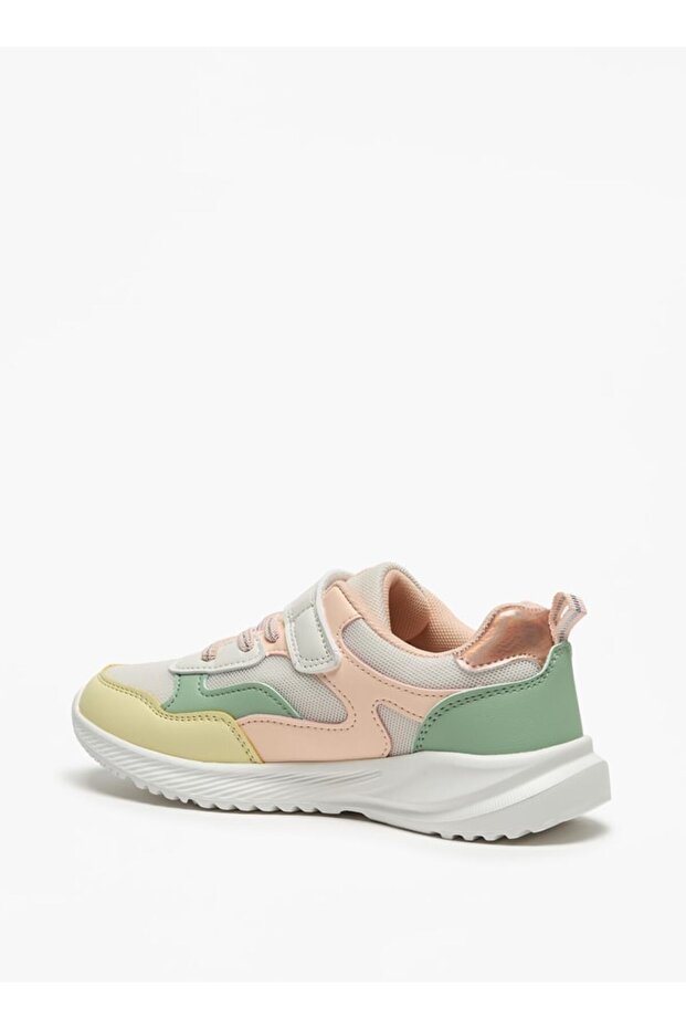 Colourblock Sneakers with Hook and Loop Closure - 2