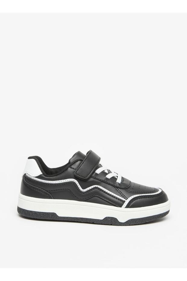 Colourblock Sneakers with Hook and Loop Closure - 2