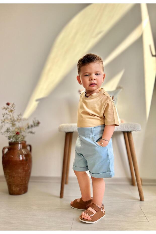 Summer Top and Bottom Set (T-Shirt and Shorts)
