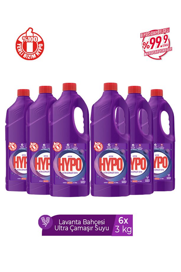 ULTRA KIVAMLI ÇAMAŞIR SUYU LAVANTA 3 KG X 6 ADET - 1