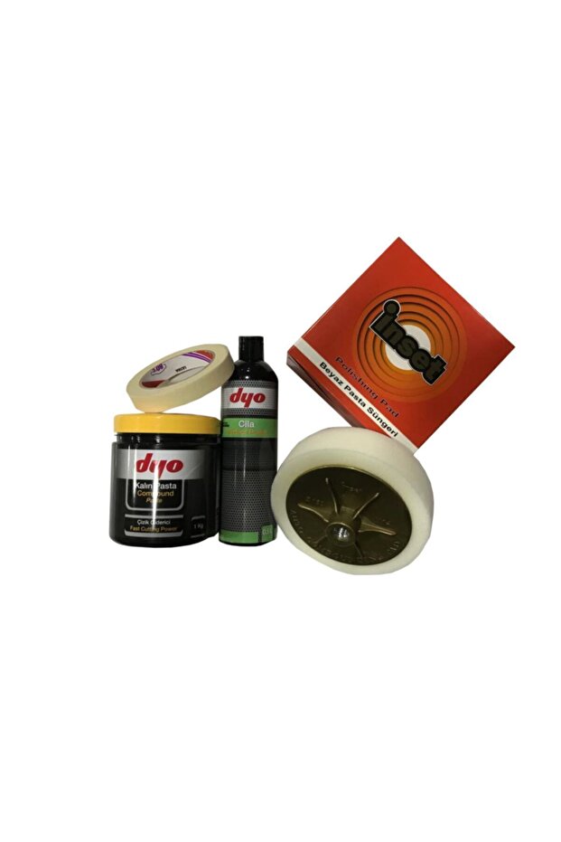 4'parça Pastacila Set-üniversal Parlakcila500ml+kalınpasta 1kg+sintaş Aplikatörlüpolisajsünger - 1